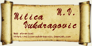 Milica Vukdragović vizit kartica